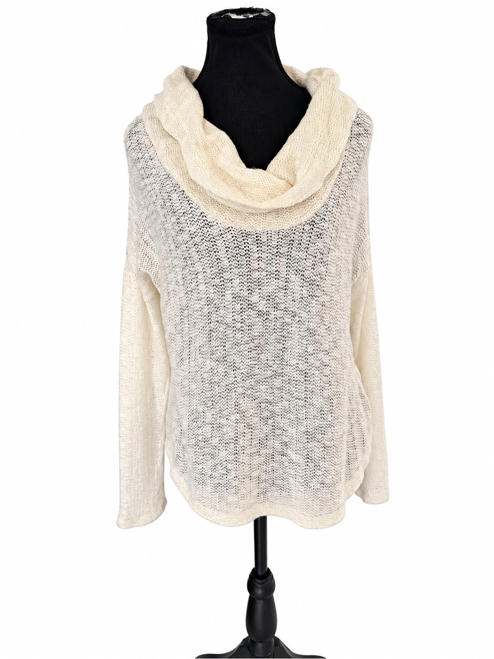 Splendid Cowl Neck Open Knit Sweater M